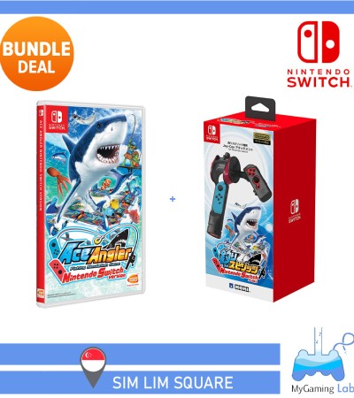 [SG] Nintendo Switch Game Ace Angler / Bundle with HORI Fishing Rod