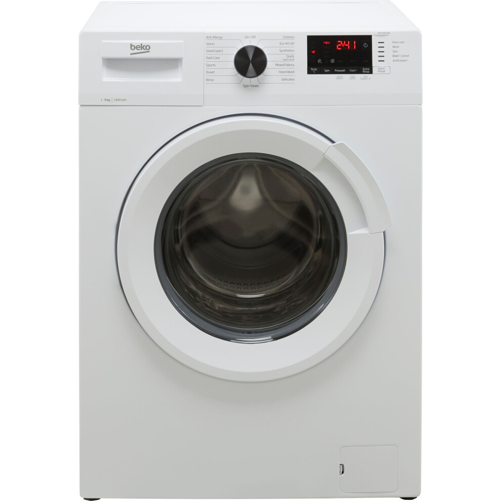 Beko WTL94121W 9kg Washing Machine with 1400 rpm - White - B Rated 